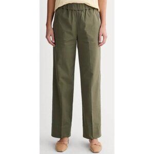 Everlane The Easy Pant Women Size 6 Kalamata Green Pull On Elastic Waist